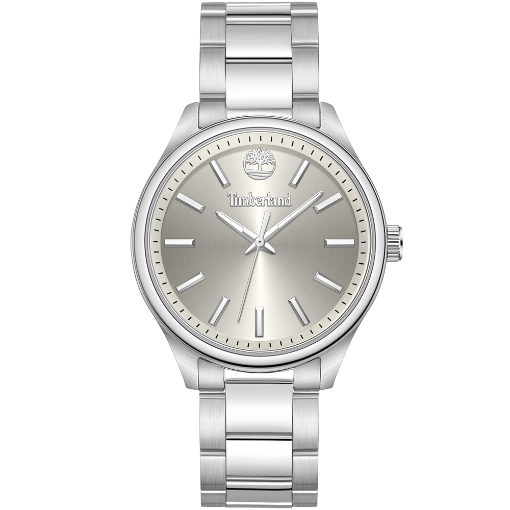 Timberland 天柏嵐 休閒時尚大三針鋼帶女錶-38mm/銀 TDWLG0030101, , large