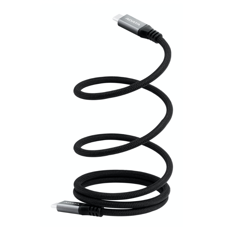 【ADATA 威剛】USB-C to USB-C 黑色 Magnetic Cable 100W 1M 磁吸 收納 編織 充電傳輸線, , large