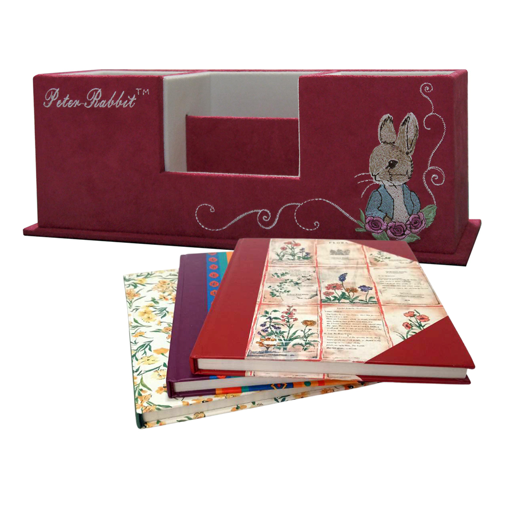 【世豐】Peter Rabbit比得兔仿麂皮電繡置物盒-綠, , large