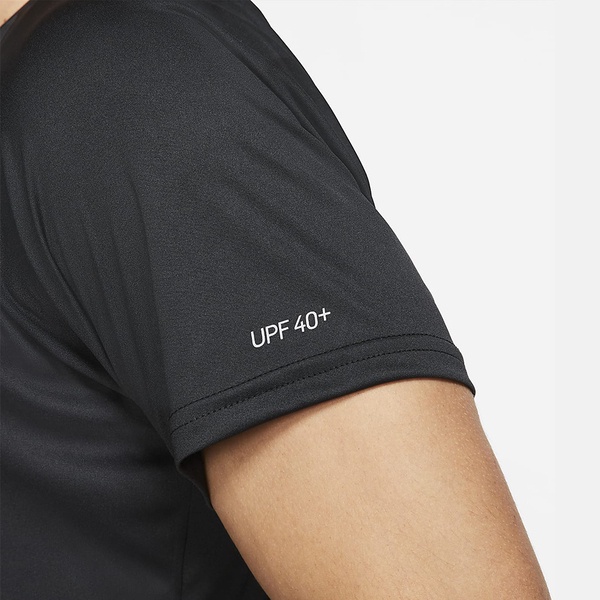 Nike Essential 男 T恤 短袖 防曬衣 抗UV 排汗 乾爽 舒適 黑 [NESSA586-001], , large
