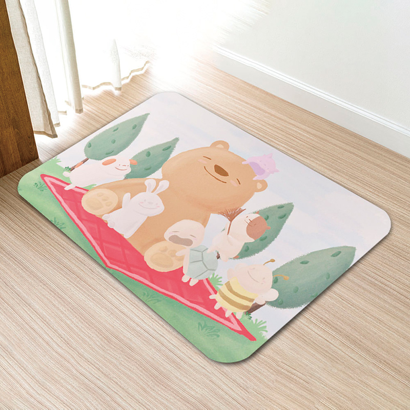 【怪獸】新銳設計師 10秒頂吸 軟式珪藻土吸水地墊 NewGen Designer(60x40cm) -野餐, , large