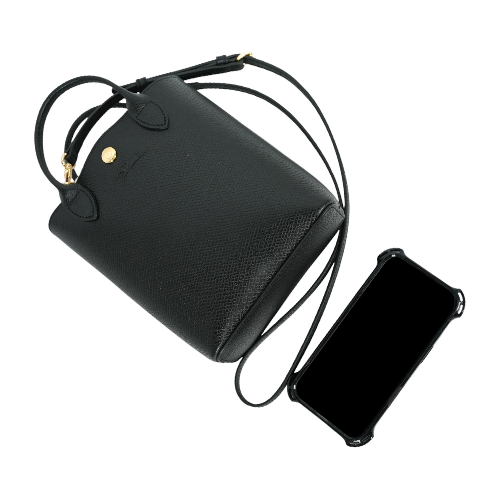 LONGCHAMP Epure XS 牛皮手提/斜背二用迷你托特包/黑色, , large