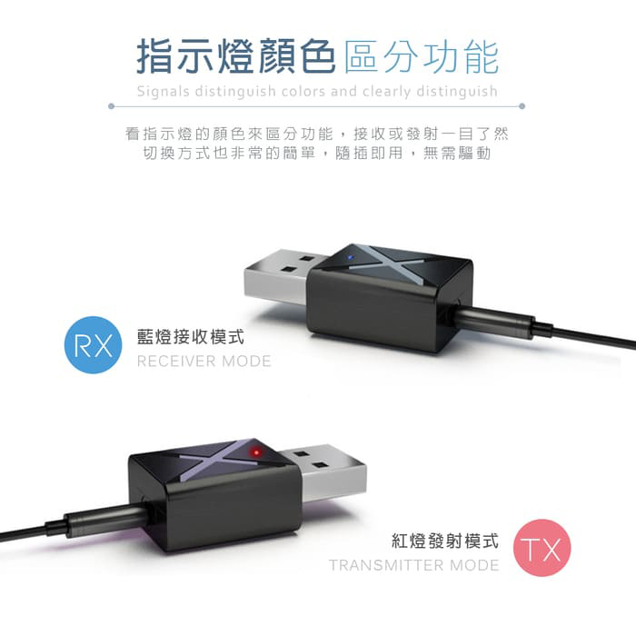 [HANLIN]-USB2M-雙模USB藍牙接收發射器#藍芽接收器 藍芽傳輸器 MP3 USB 藍牙5.0 雙模, , large