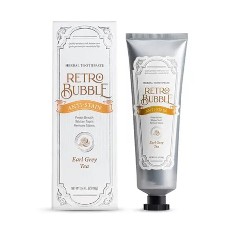 【任e購】RETRO BUBBLE-去漬防護草本精品牙膏–伯爵下午茶口味100g + 乳鐵亮白草本精品漱口水 - 經典Mojito350ml, , large
