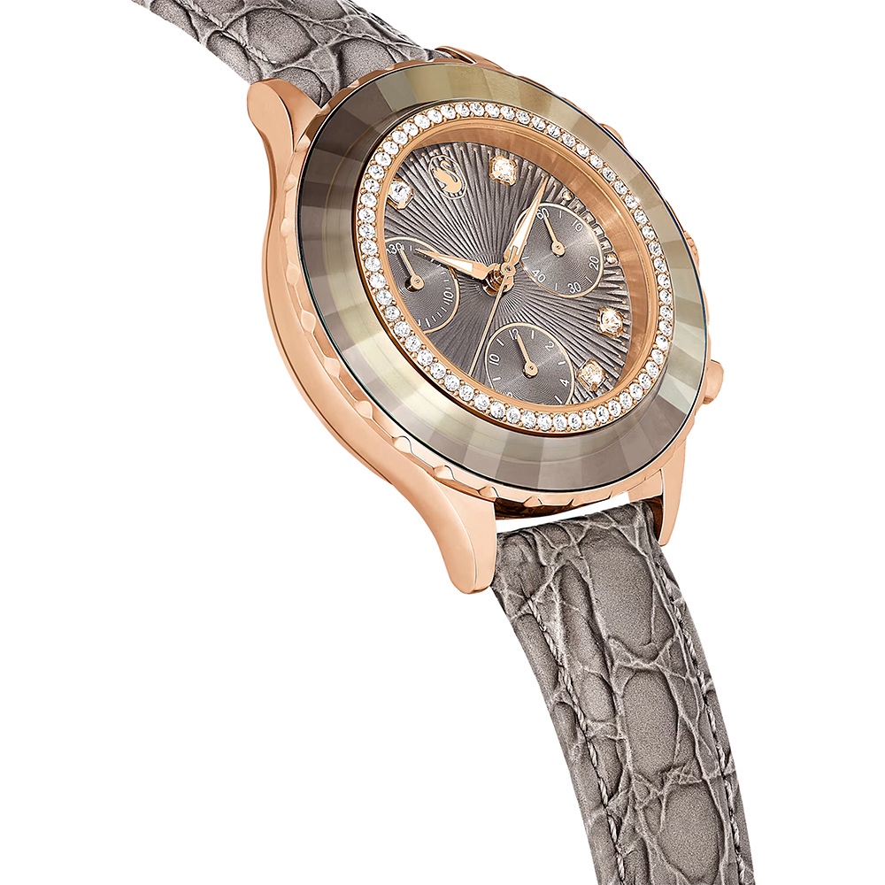 SWAROVSKI 施華洛世奇 Octea Chrono 水晶計時手錶 女錶-37mm(5671153), , large
