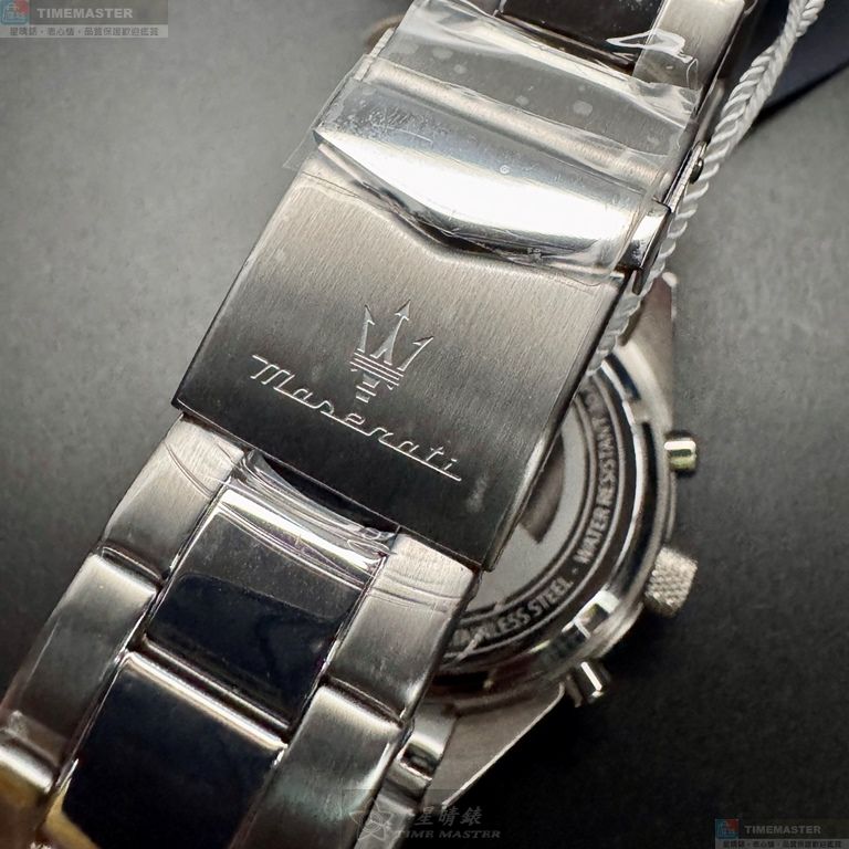 [星晴錶業]MASERATI手錶,44mm,R8853100022寶藍色錶面銀錶殼銀色精鋼錶帶款, , large