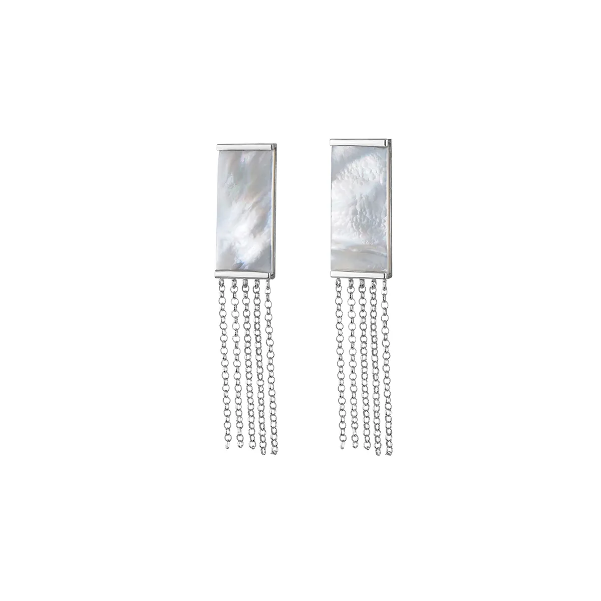 Geometric tassel earrings, , large