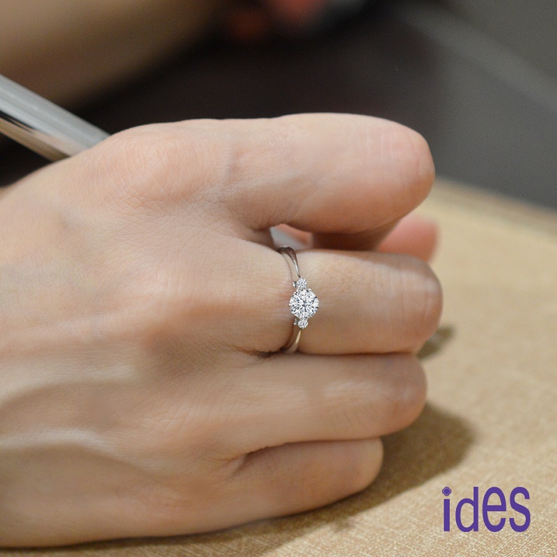 [ides愛蒂思] 情人禮 生日禮 日系輕珠寶OL系列設計款天然鑽石32分E/VS1八心八箭EX車工14K金鑽石戒指/你是唯一 (戒圍請於訂單備註), , large