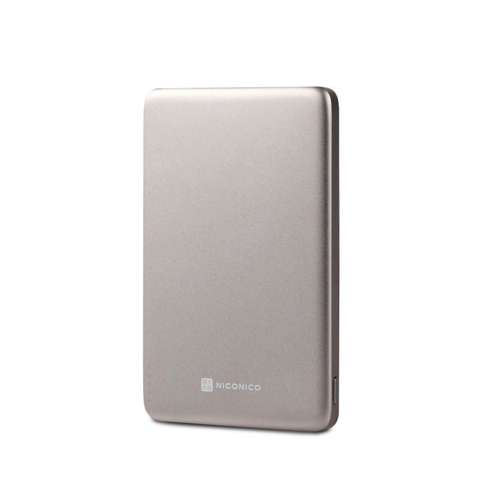 【NICONICO】 Superthin極度輕薄・磁吸行動電源(5000mAh)POT-483(原色鈦), 原色鈦, large
