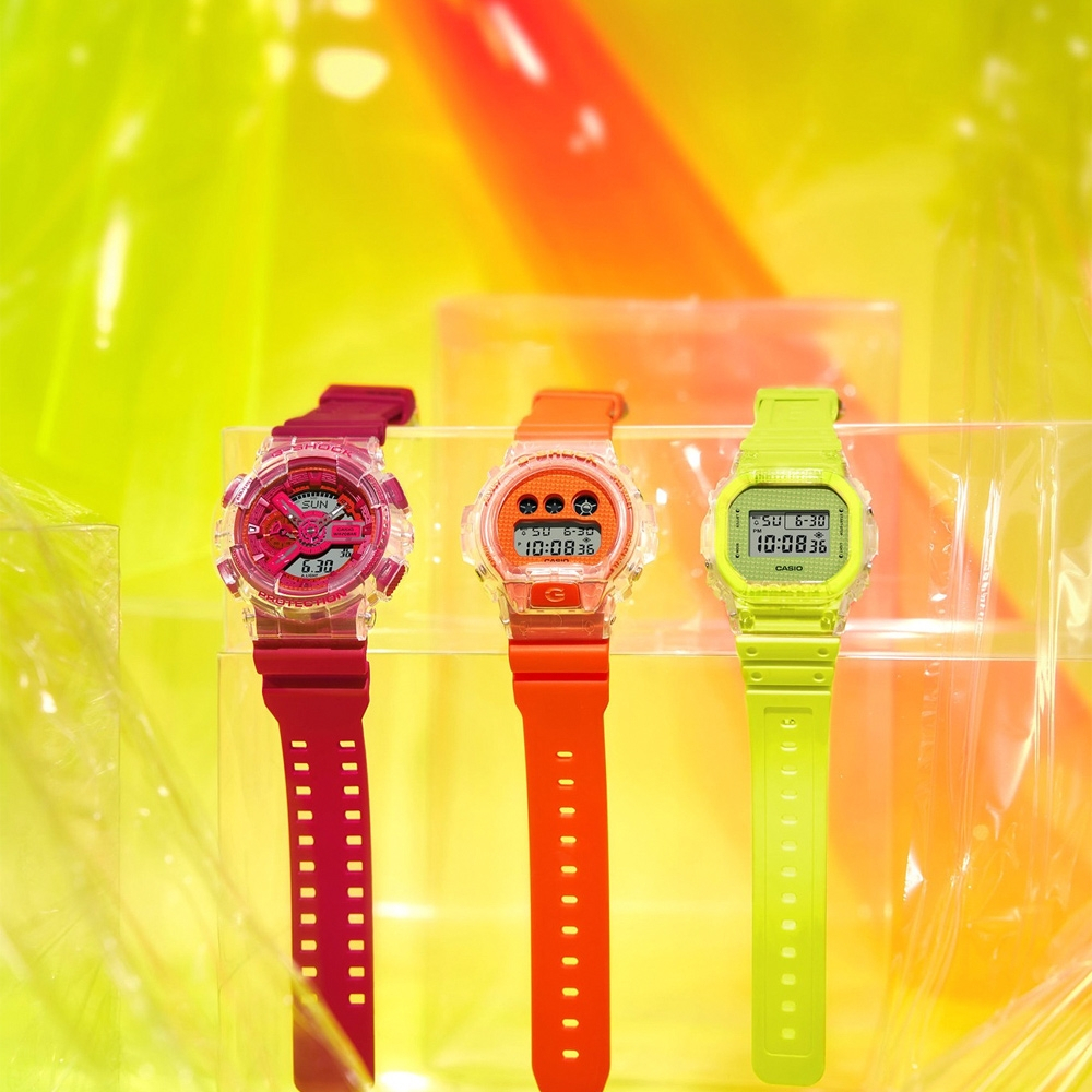 CASIO 卡西歐 G-SHOCK 扭蛋系列 彩色運動電子錶 DW-6900GL-4, , large