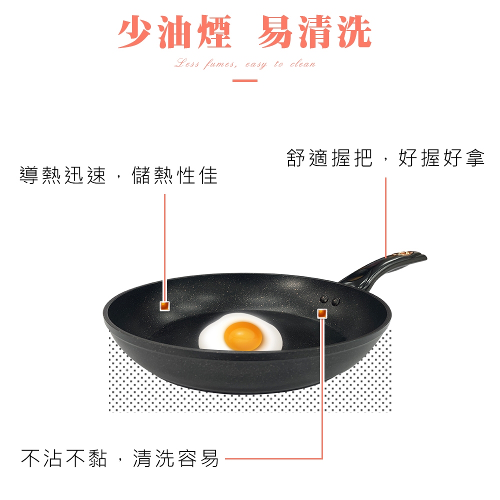 CLARE 可蕾爾 典鑽不沾平底鍋IH無蓋 28cm-Leidea樂德兒, , large