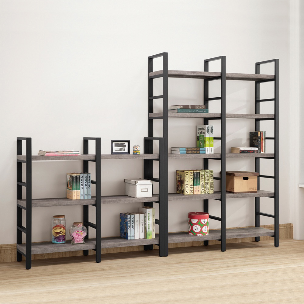 【唯熙傢俱】安迪工業風灰橡色4尺高書架, , large