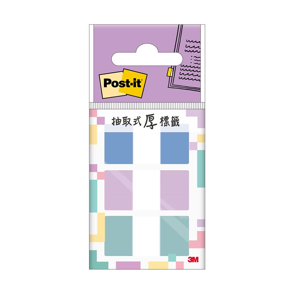 【3M】 狠黏 抽取式超厚三色標籤12個/包 686 -多色可選, , large