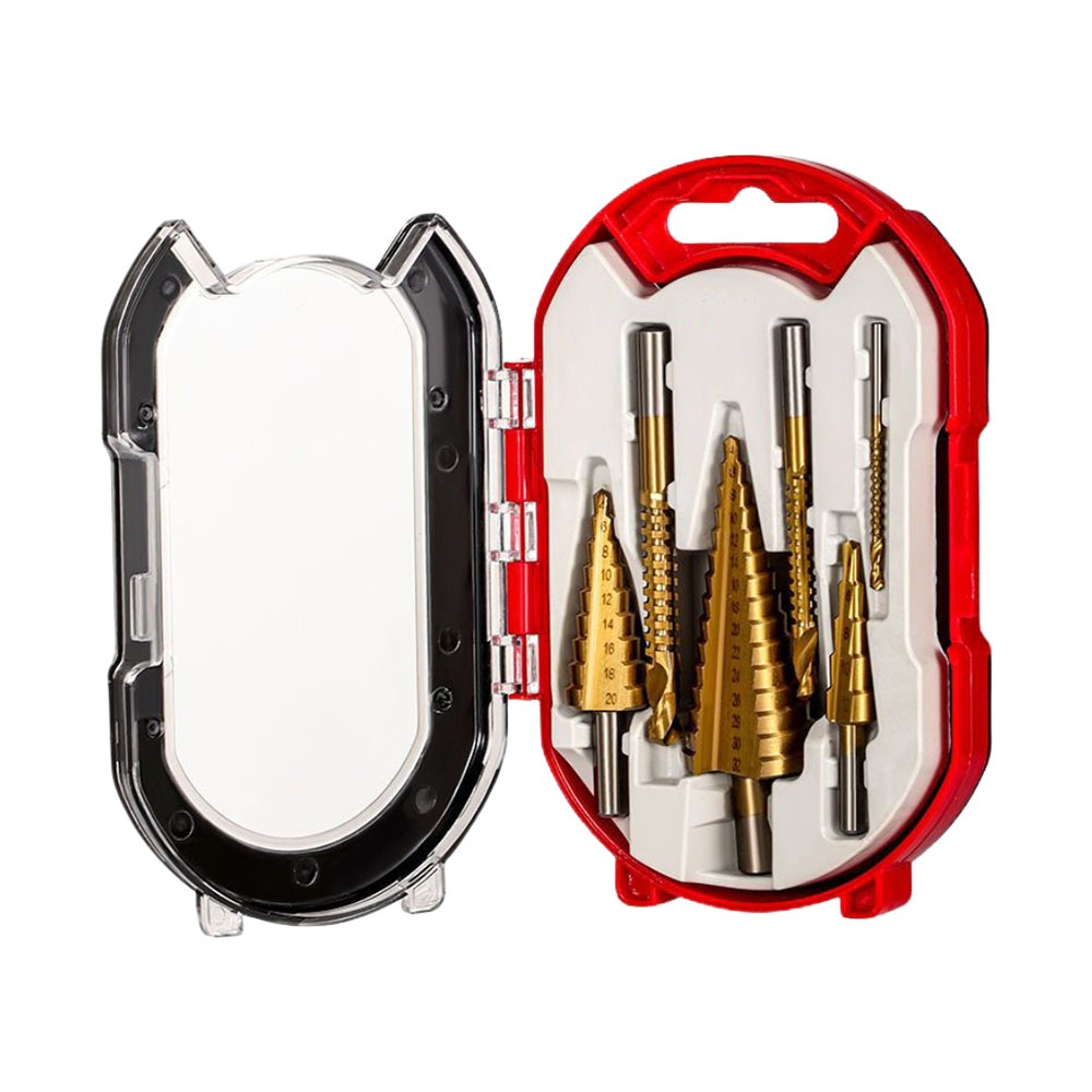 鍍鈦階梯鑽頭6件組, , large