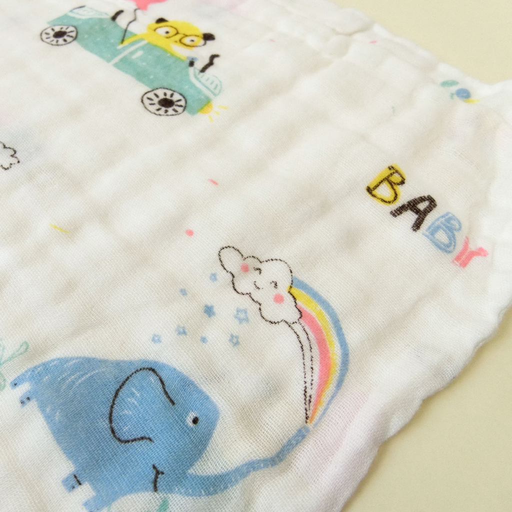 [Kaimei Cotton Industry] 12 people entered the group, random and excellent, four-layer high-density gauze children's towel, soft and delicate/allergen-free/baby bath and face towel, , large