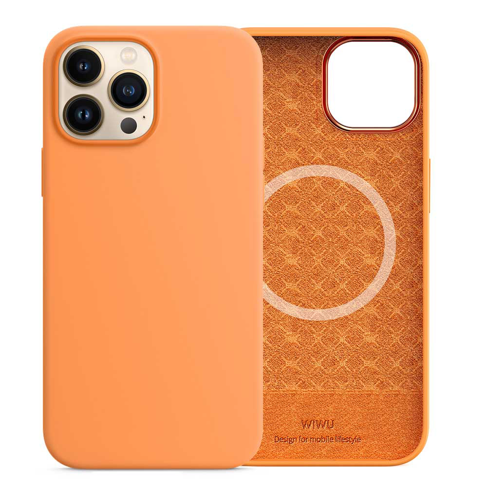 【WiWU】磁吸矽膠手機殼 iPhone13 Pro-金盞花色, , large