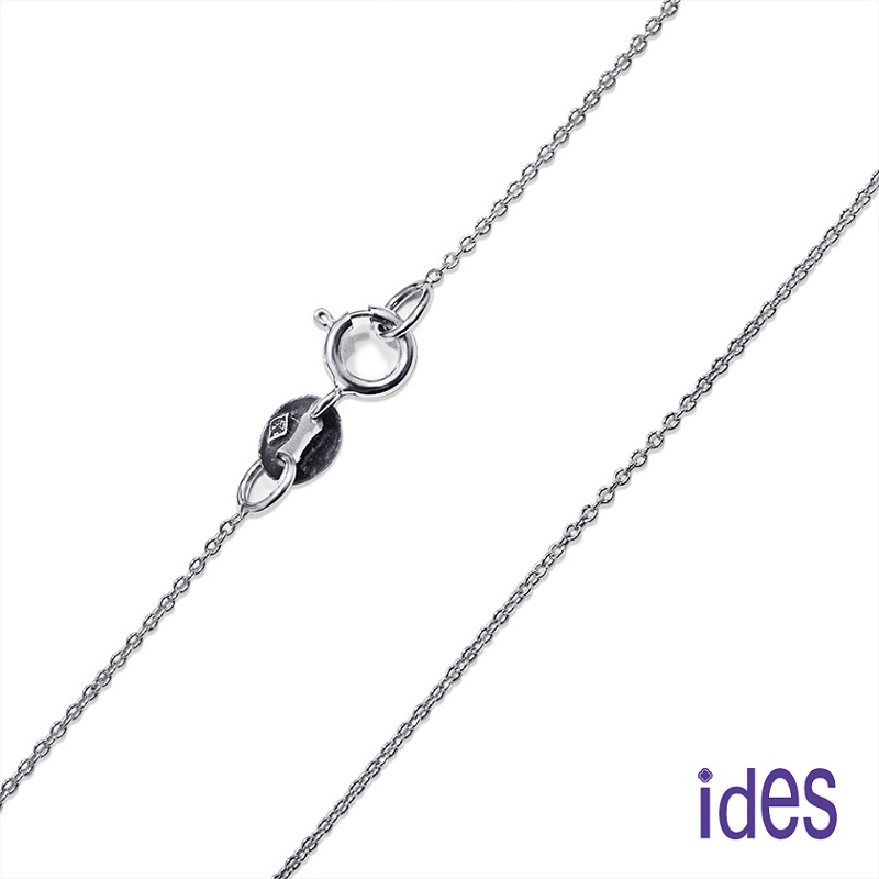 [ides愛蒂思] 義大利14K白金16吋項鍊鎖骨鍊（圈圈鍊-T1）