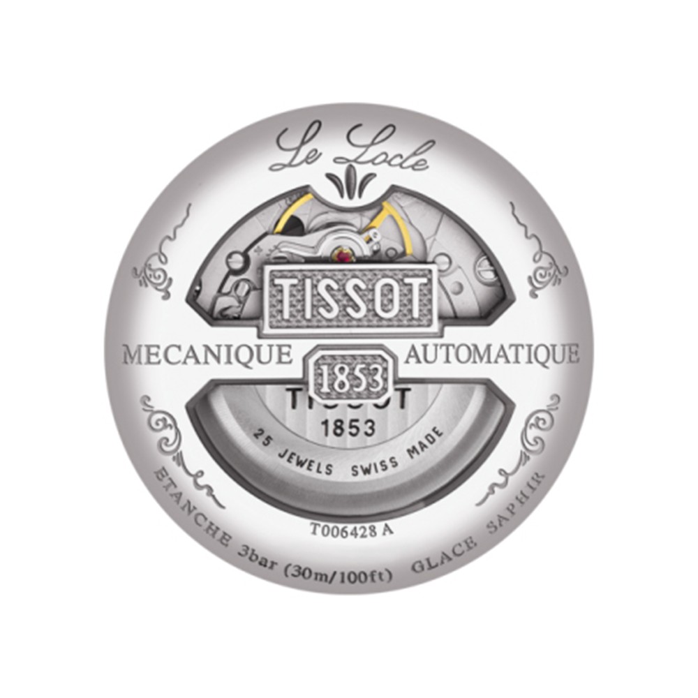 TISSOT 天梭 LE LOCLE 力洛克雅仕機械腕錶-銀/40mm  T0064281103802, , large