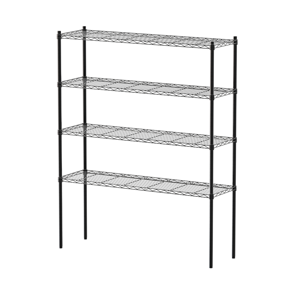 【Y HOUSE】120x35x150cm Lightweight Four-layer Iron Rack Iron Rack Shelf - Painted Black
