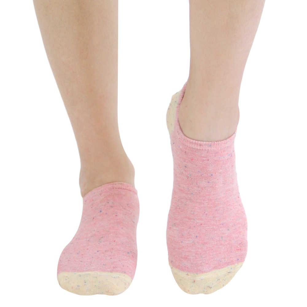 【D&G】紛彩點直角低口女襪<粉桔>D381 襪子 短襪, 粉桔,22-25CM, large