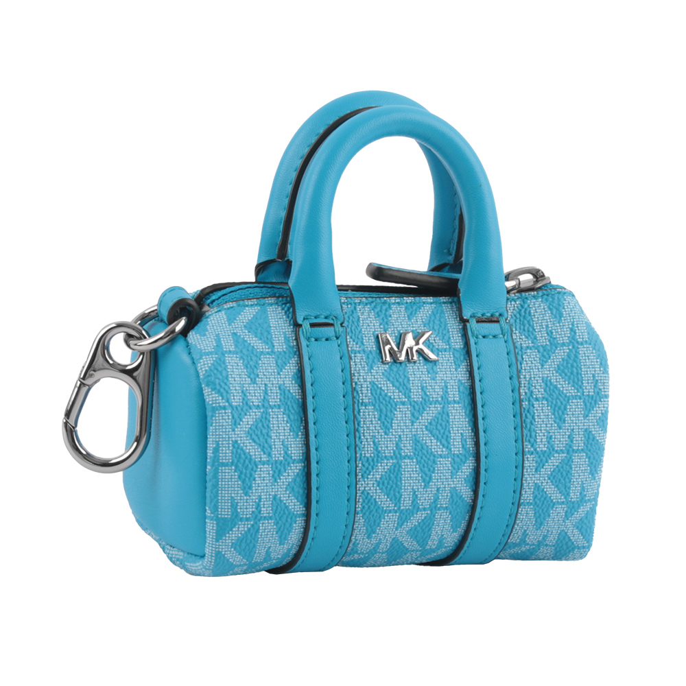 Michael Kors 塗層帆布波士頓包造型吊飾/鑰匙圈/天藍色, , large
