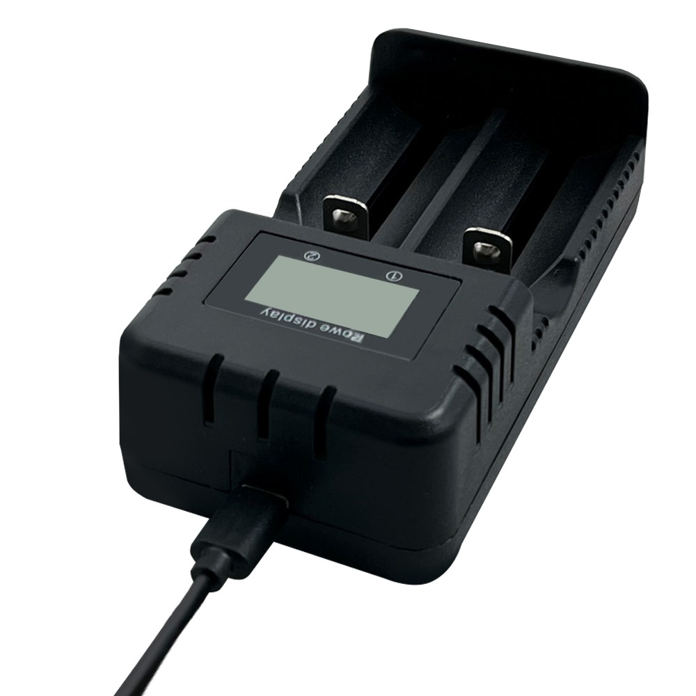 實用牌 PCA-008 液晶螢幕雙槽鋰電池充電組 附電池 LCD跑馬燈顯示 過充/過熱/短路保護 多種鋰電池適用, , large