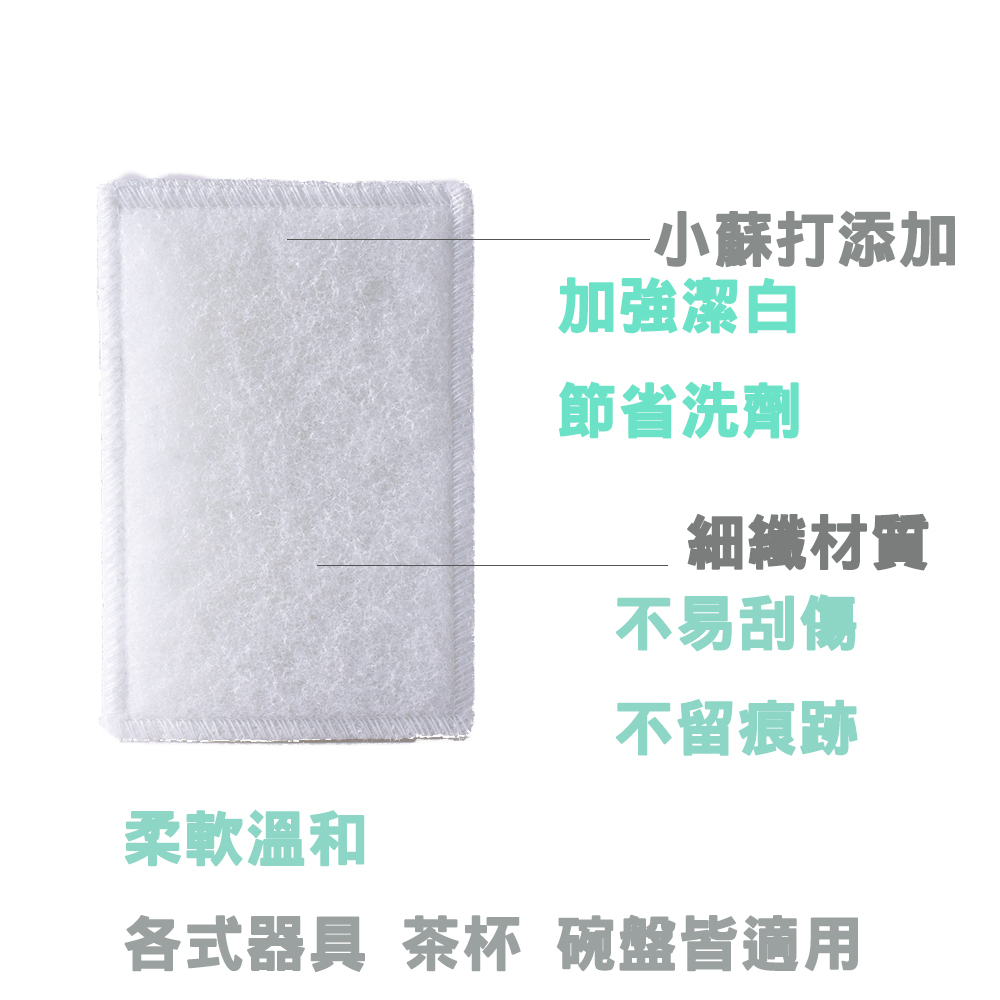 【生活好室】小蘇打菜瓜布 菜瓜布 小蘇打 海綿菜瓜布 洗碗巾 清潔 小蘇打粉 抺布 盤子 鍋子 杯刷 3 潔白菜瓜布, , large
