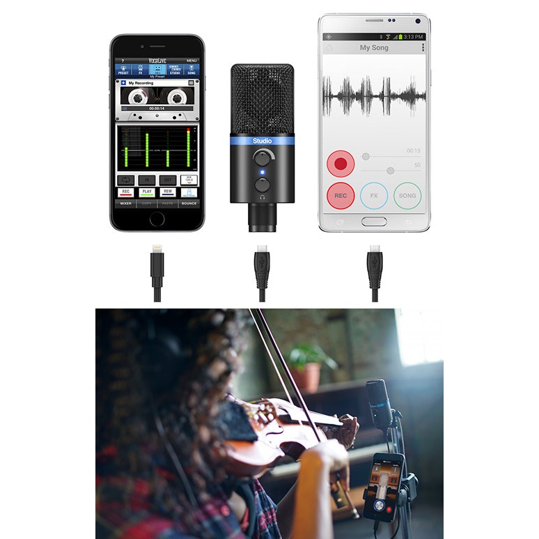 IK Multimedia iRig Mic Studio Silver 數位電容麥克風【敦煌樂器】, , large