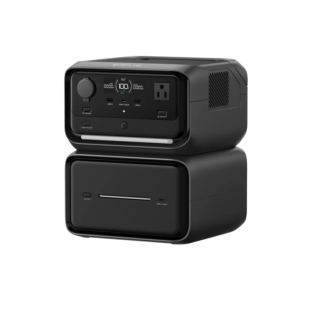 【固士特】EcoFlow RIVER 3 Max Plus 儲能電源組合 ( RIVER 3 Plus＋EB600 ) ＋110W 太陽能板, , large