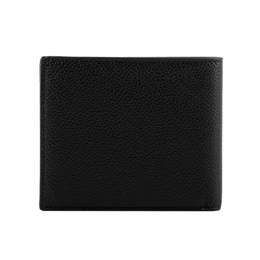 BALENCIAGA 經典LOGO牛皮8卡對開短夾/黑, , large