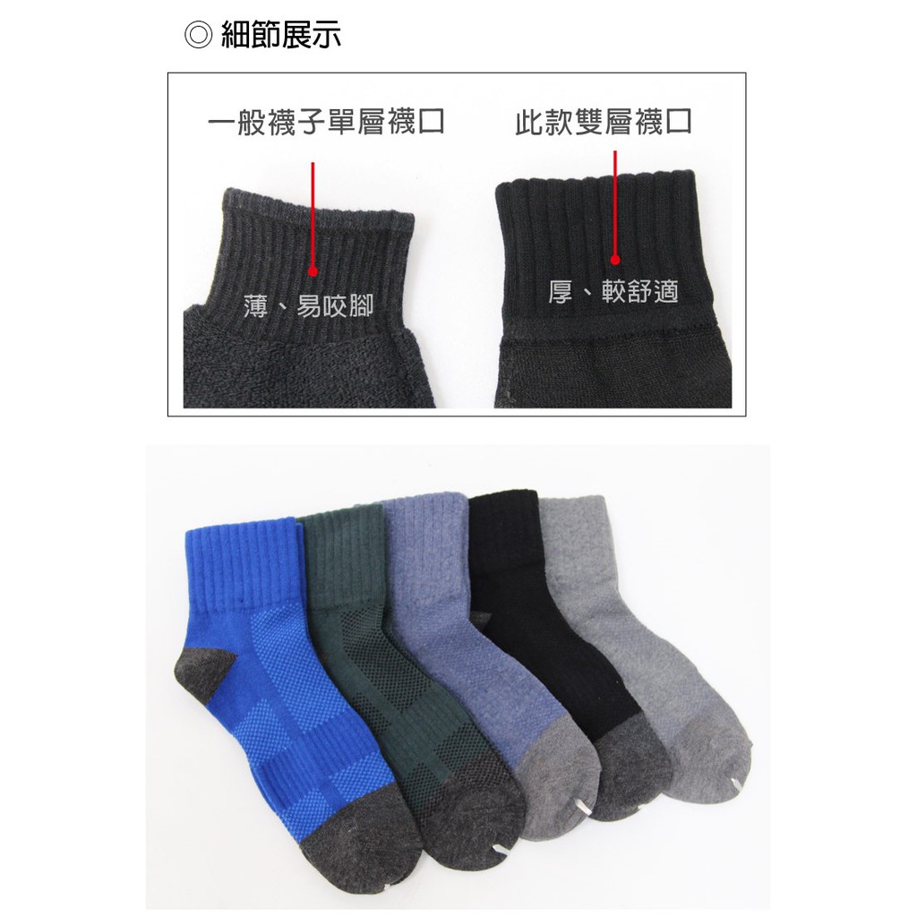 【D&G】速效機能1/2男襪<墨綠>D421 襪子 抑菌消臭, , large