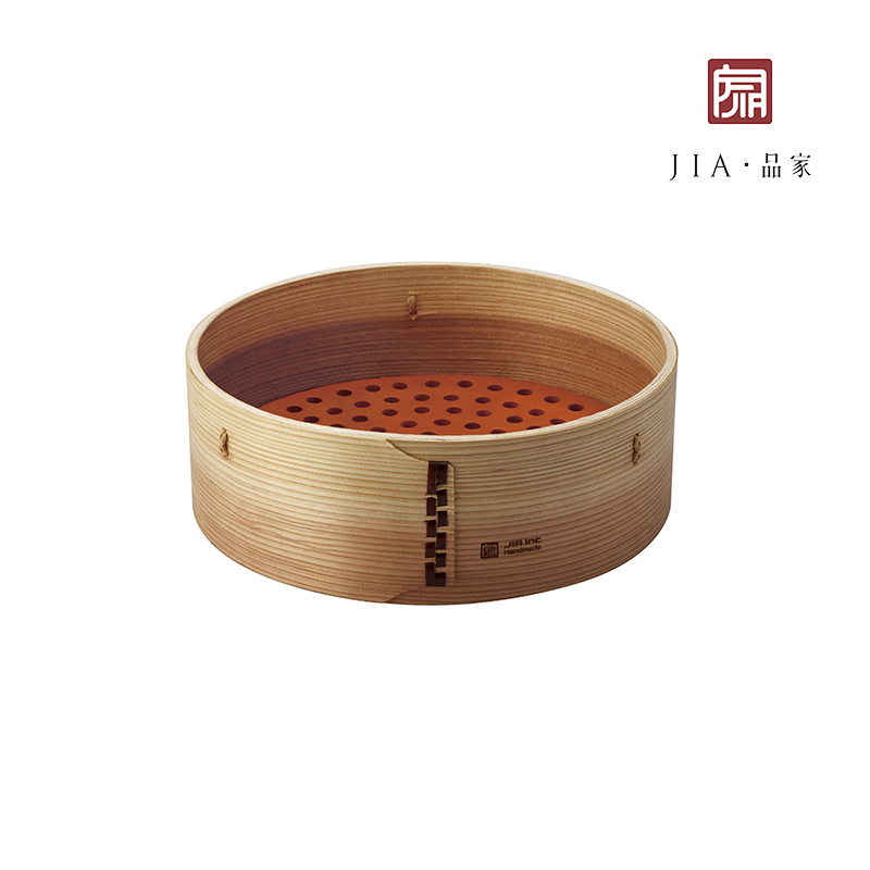 【JIA品家】增高版 柳杉木赤陶蒸籠盤24cm