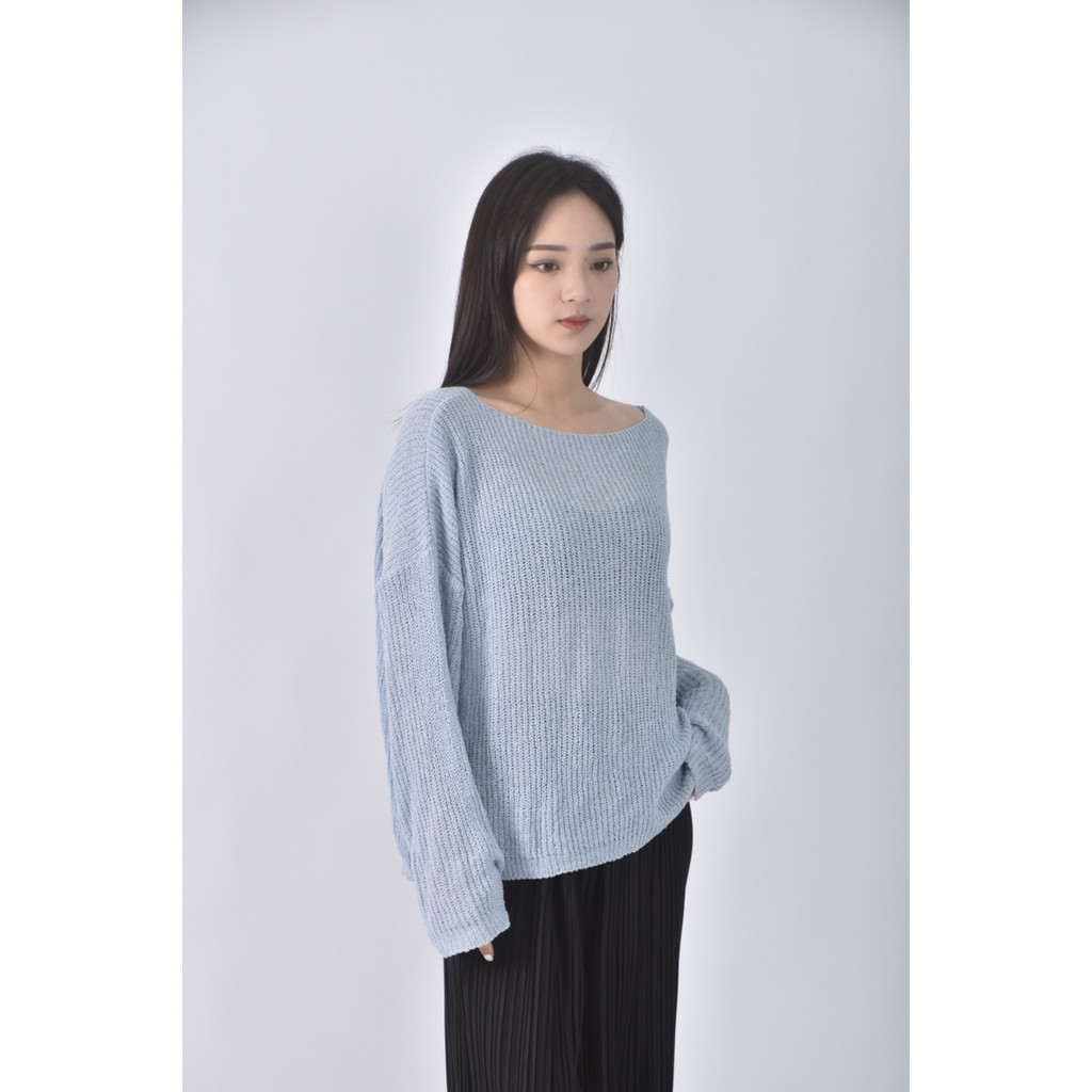 (2XL) levely and thisway韓牌質感藍色長袖上衣二手衣, , large