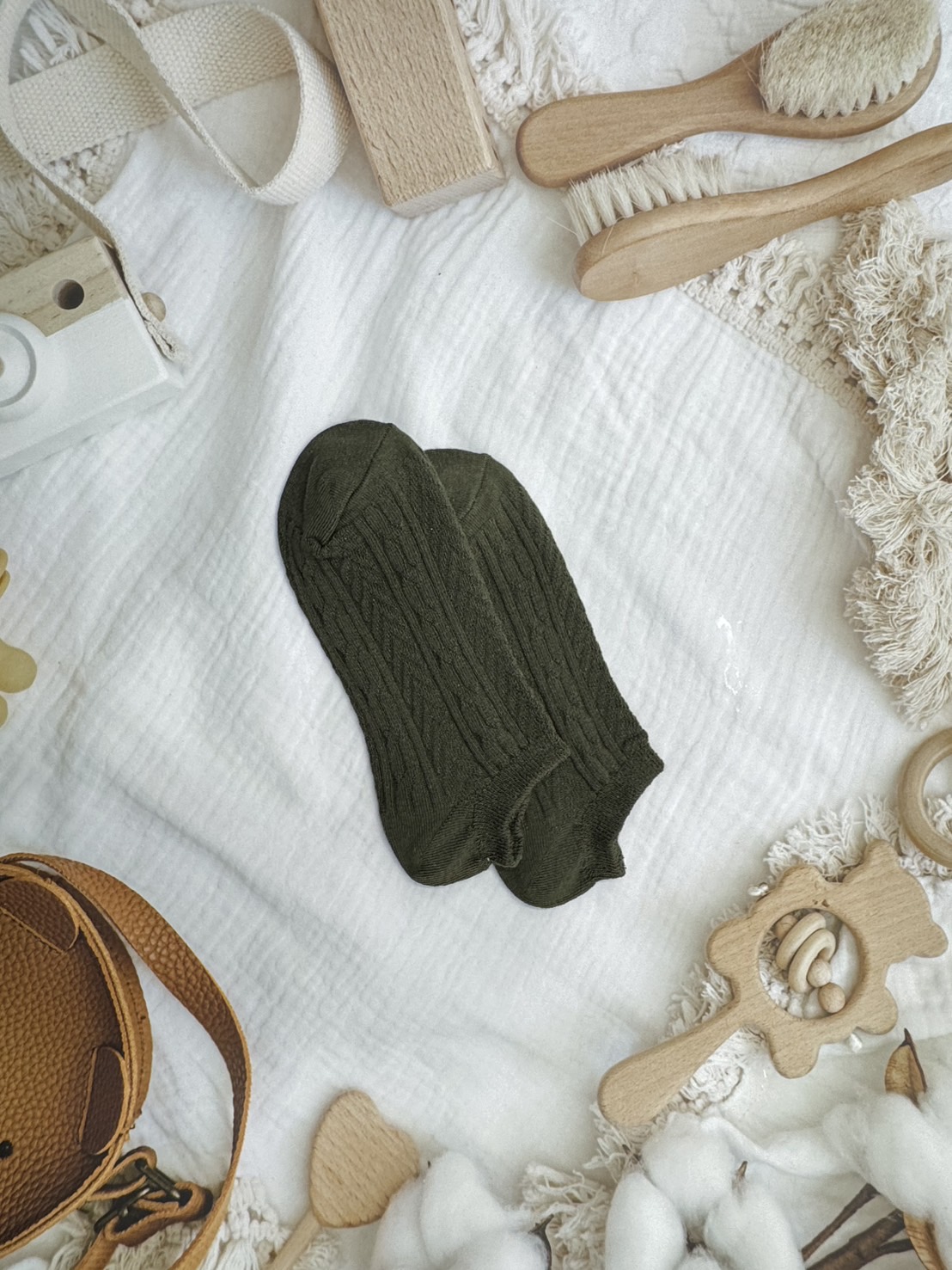 【RUNWAY】《RUNWAY SOCKS》Japanese/Korean Style Candy Socks &ndash; 22 Colors, Double Cylinder No-Show Socks &ndash; Army Green Limited Quantity &ndash; While Supplies Last, , large