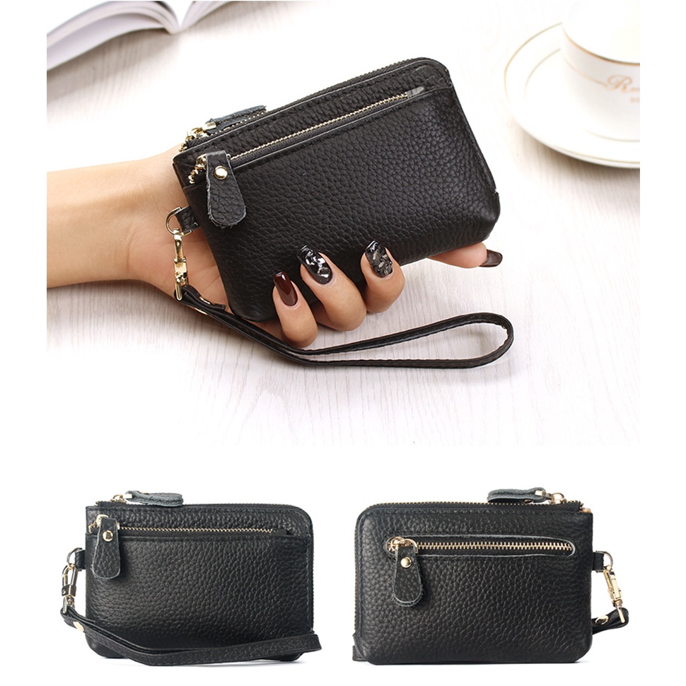 【牛皮零錢包】SPRING-真皮頭層牛皮短夾零錢包 招財真皮頭層牛皮錢包牛皮男女通用-多色, , large