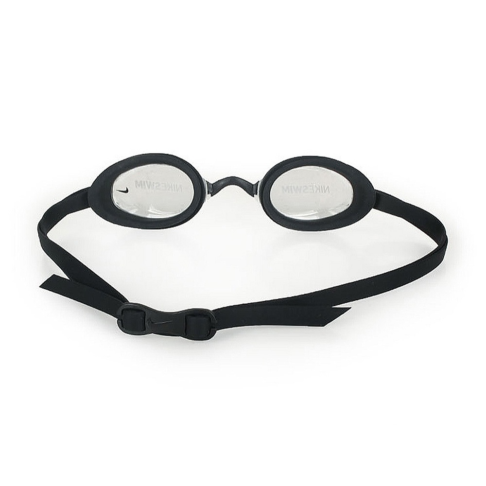 NIKE LEGACY 成人專業型泳鏡 游泳 競賽 比賽 訓練 運動 休閒 廣角 人體工學 調整便利 附鼻橋 黑白 深灰, 深灰, large