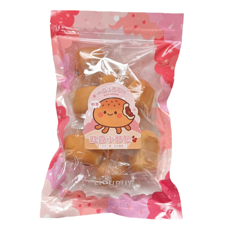 【Liu Ba】Burstuffed Snail Bread - Strawberry + Red Bean Bread, , large