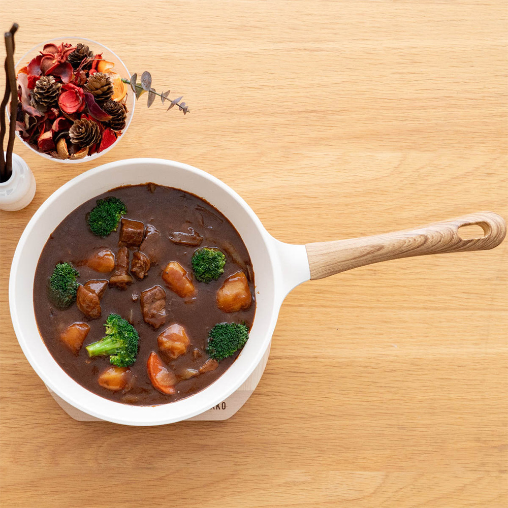 【HANAKO】日本六層陶瓷不沾鍋/深型炒鍋24cm(IH瓦斯爐兩用/導熱快易清洗／輕量設計), , large