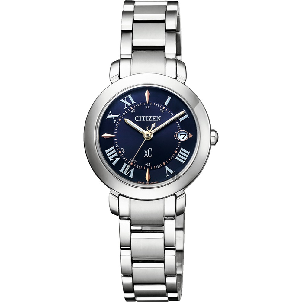 CITIZEN 星辰 XC 限量 鈦 光動能電波女錶 ES9440-51L, , large