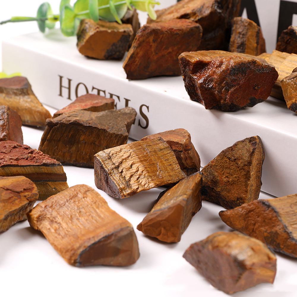 Natural Gemstone [Tiger&rsquo;s Eye] &ndash; Reiki Energy, Clears Negative Energy, Diffuser Stone, Luck Enhancement, Wealth Attraction, Blessings, Smooth Path, Gift, Home Decor, , large