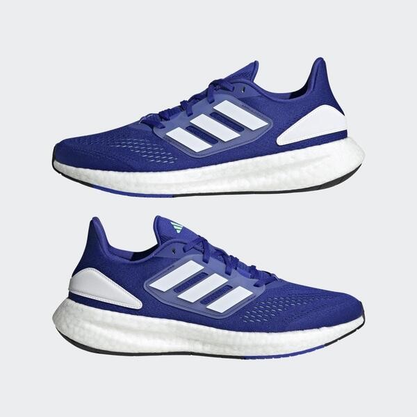 Adidas Pureboost 22 男 慢跑鞋 運動 訓練 路跑 短跑 緩震 透氣 舒適 藍 白 [HQ8583], , large