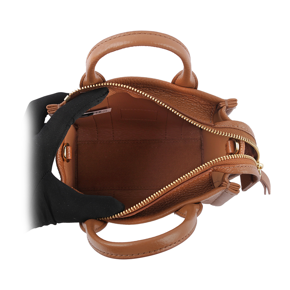 MARC JACOBS THE LEATHER TOTE 粒面皮革迷你托特包/堅果棕, , large