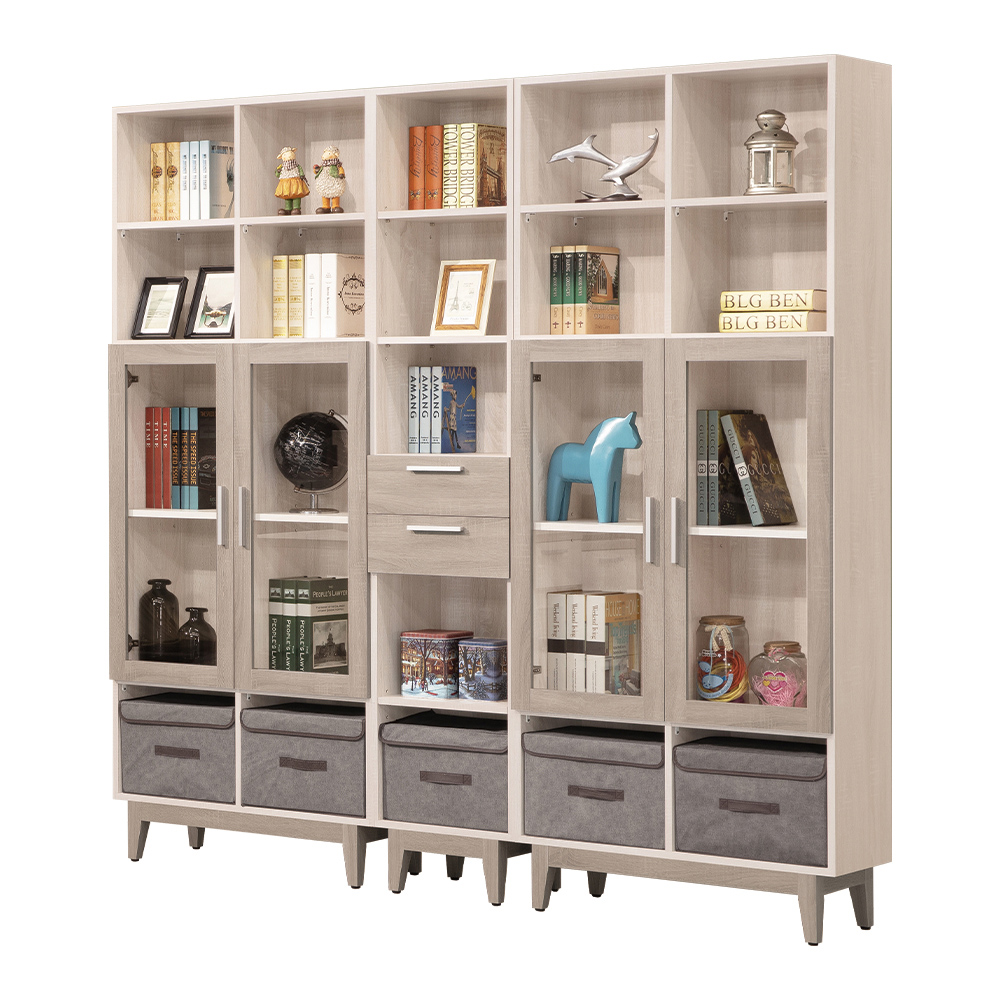 【唯熙傢俱】海瑟薇雙色6.7尺書櫃, , large