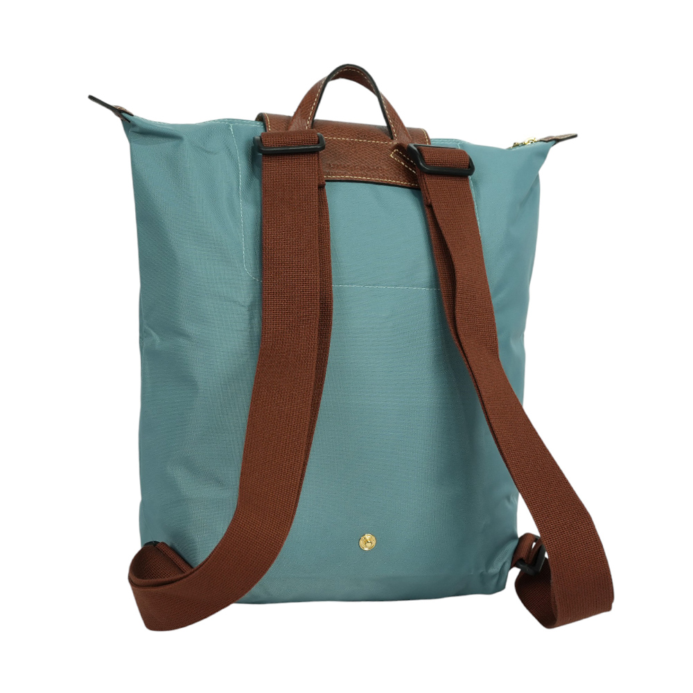 LONGCHAMP Le Pliage Original M 再生帆布中型折疊後背包/尤加利色, , large