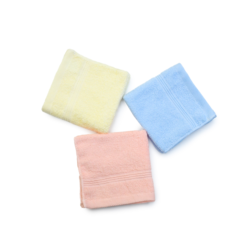 TELITA易擰乾美國棉素色緞條毛巾2入, , large