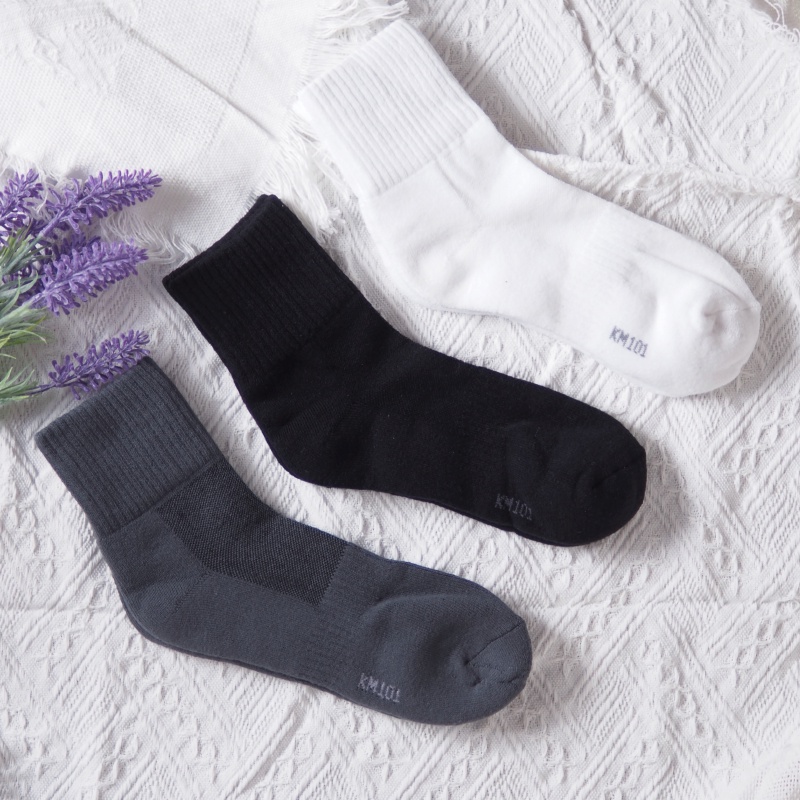 [Kaimei Cotton] Five pairs of MIT high-quality pure cotton sports air cushion socks made in Taiwan, , large