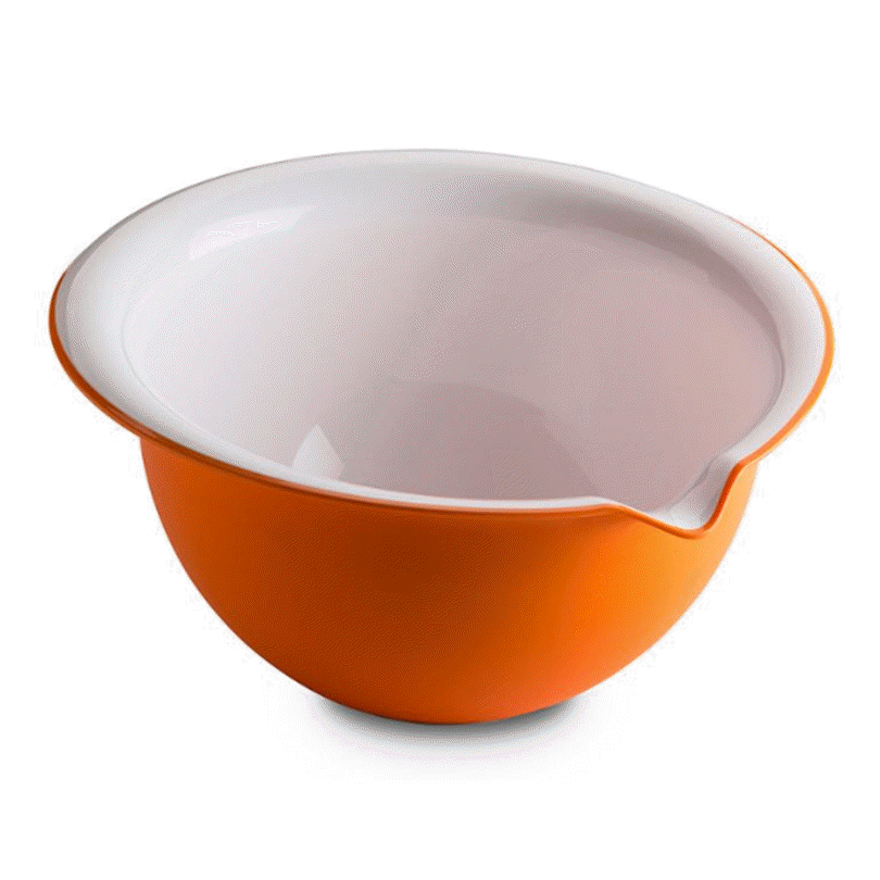 【OMADA】烘培甜點抗菌攪拌碗 橘色 2.0L(Microban抗菌技術、易於收納優化空間、攪拌碗、甜點攪拌碗)