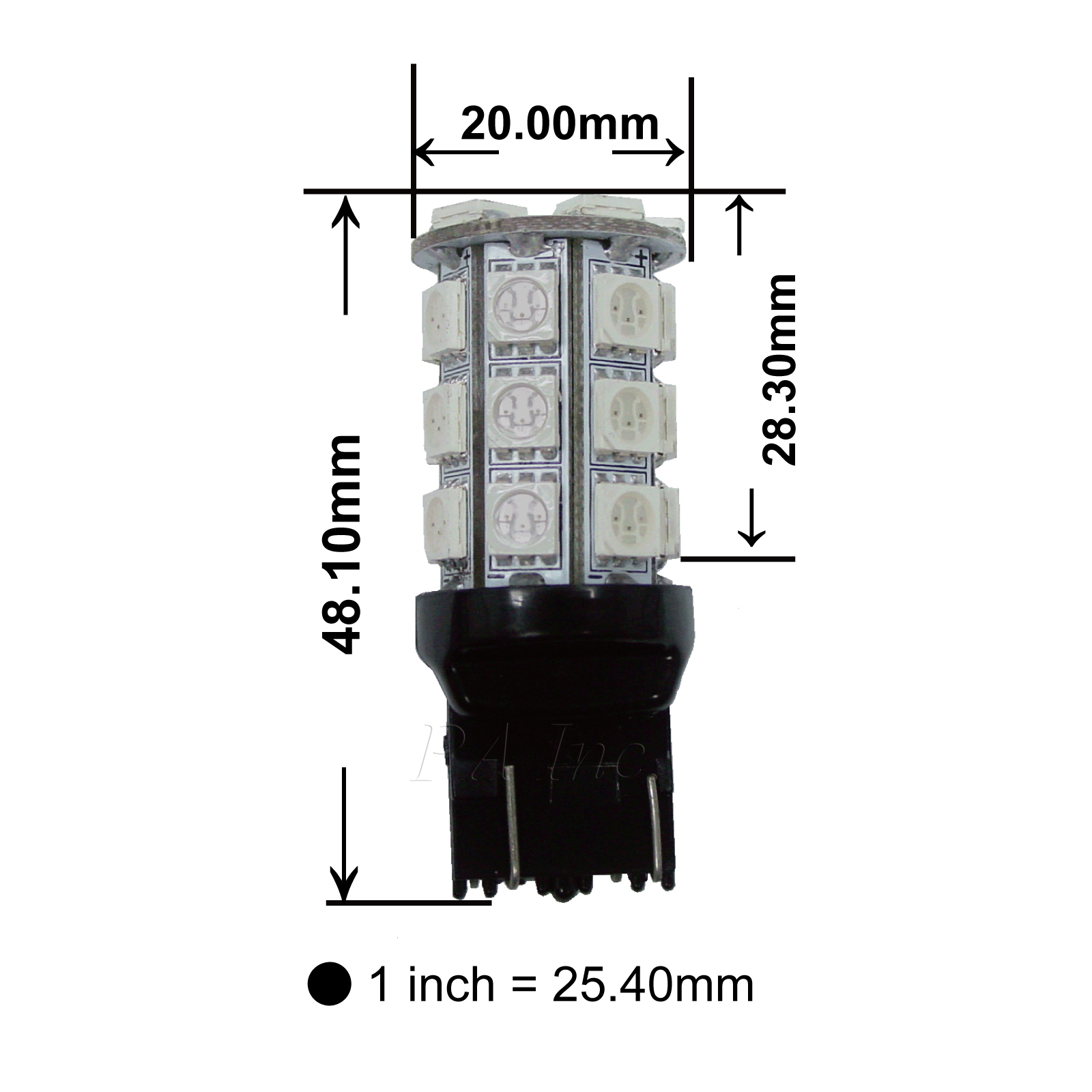 [PA LED]  30SMD LED Turn Signal Light Backup Exterior Light Bulb White BAY15D(1157), , large
