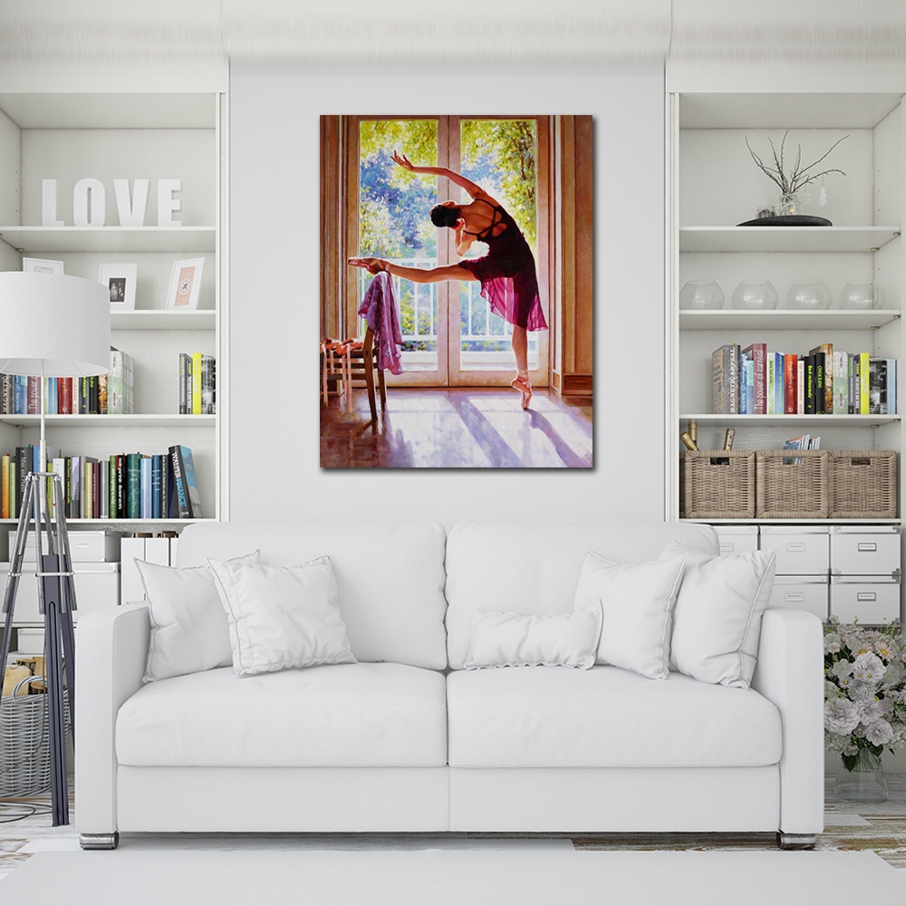 【御畫房】芭蕾舞之二 國家一級畫師手繪油畫60×80cm(VF-161), , large
