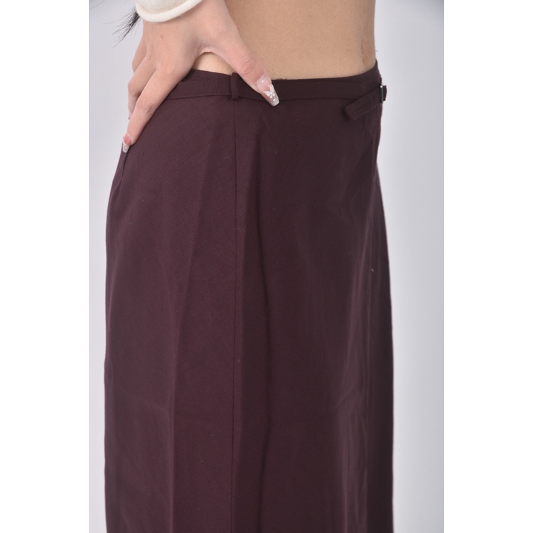 (M) woolmark質感羊毛紫色長裙二手衣, , large